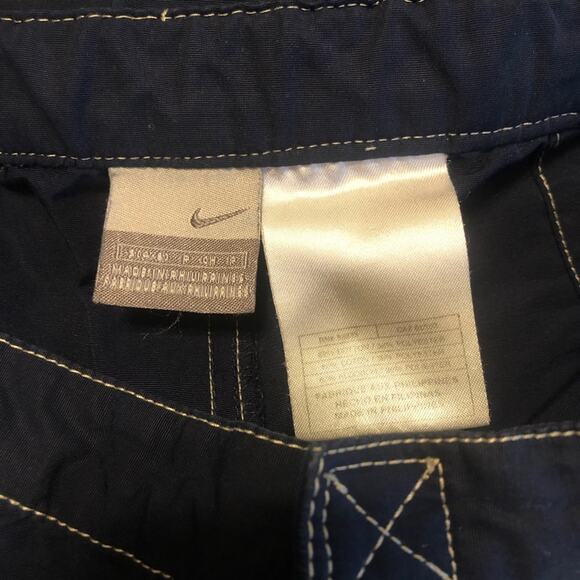 Nike Parachute Pants Womens Small Tech Cargo Crop Blue Cotton Outdoors Utility - Picture 8 of 13